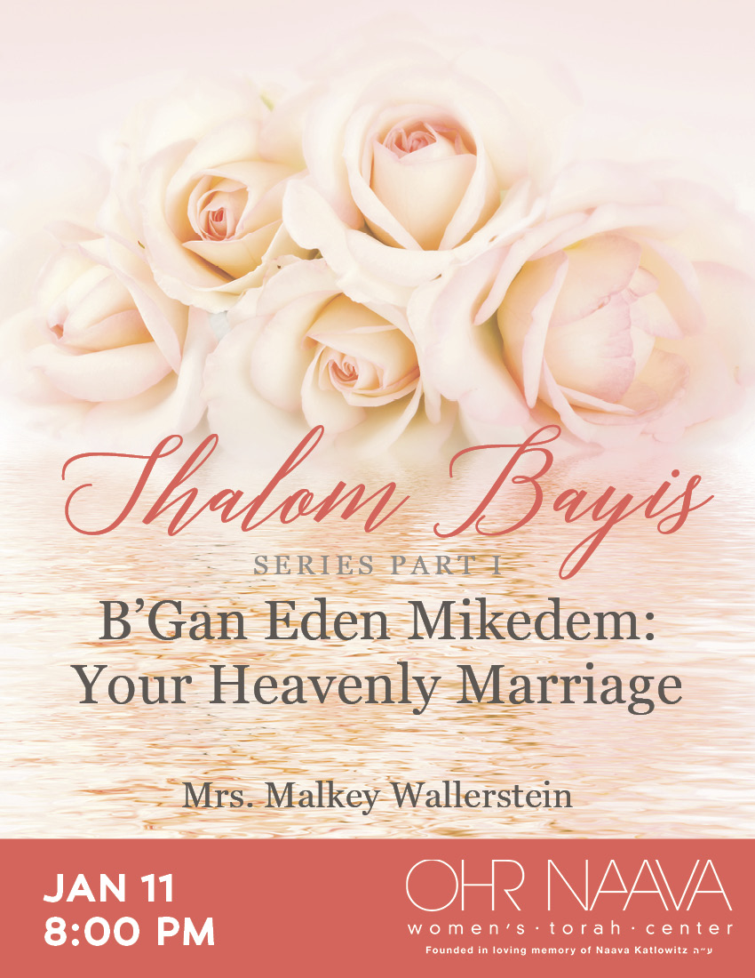Shalom Bayis Series Part I