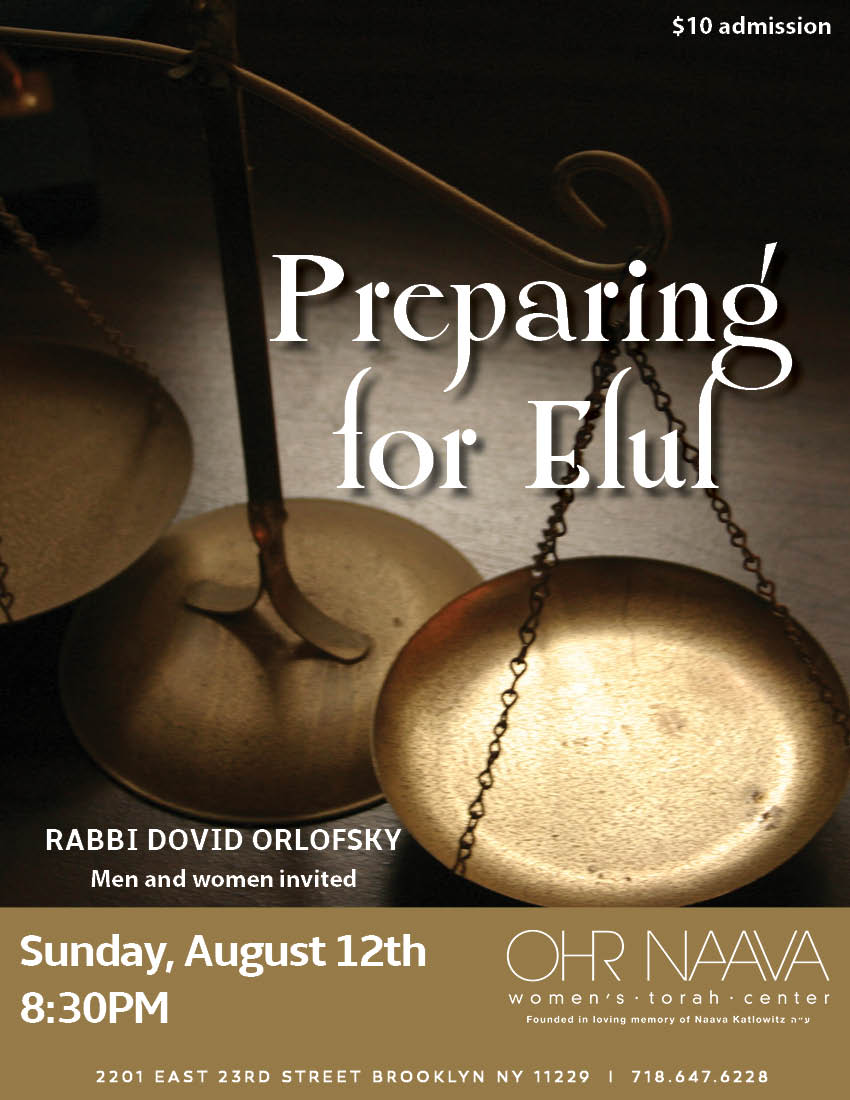 Preparing for Elul