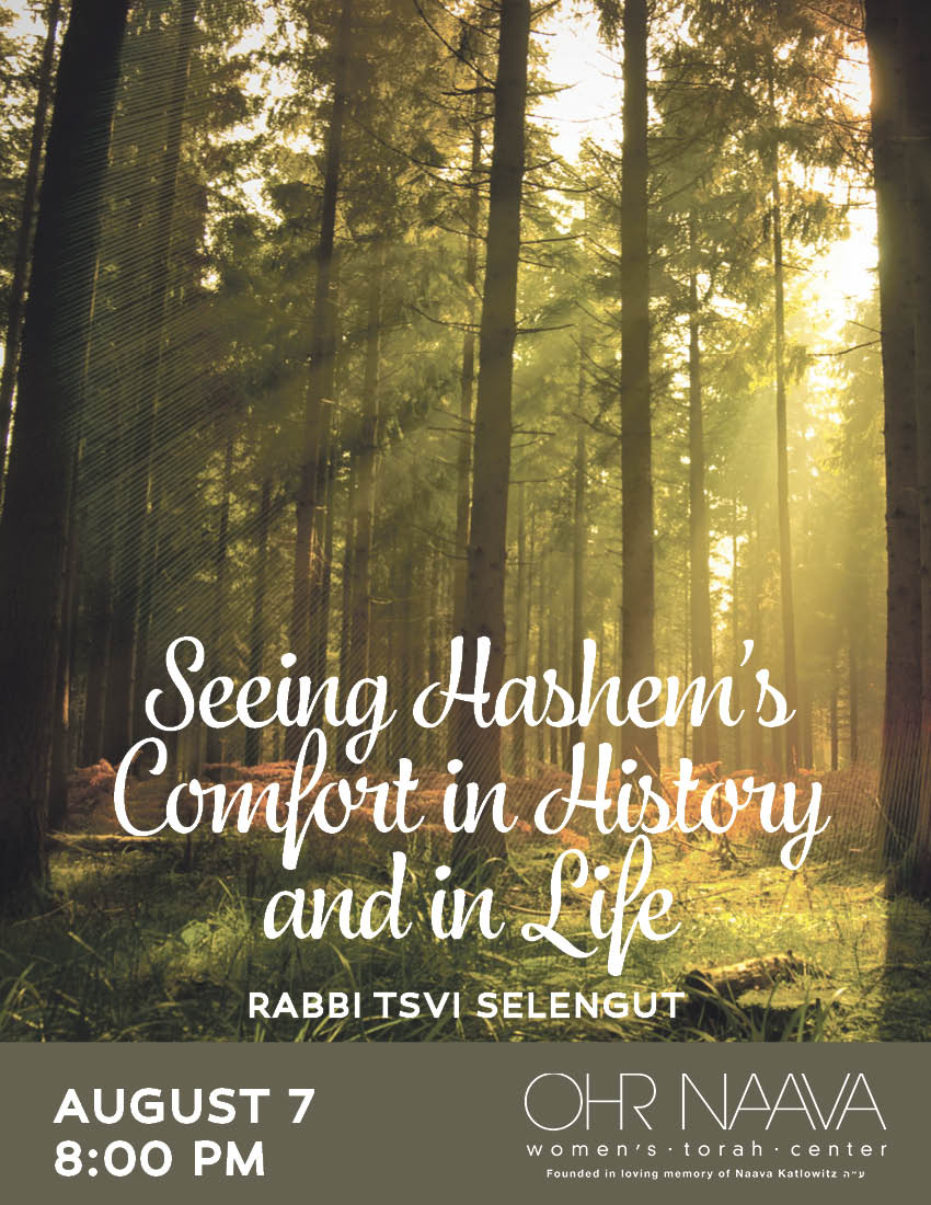 Seeing Hashems Comfort in History and in Life 