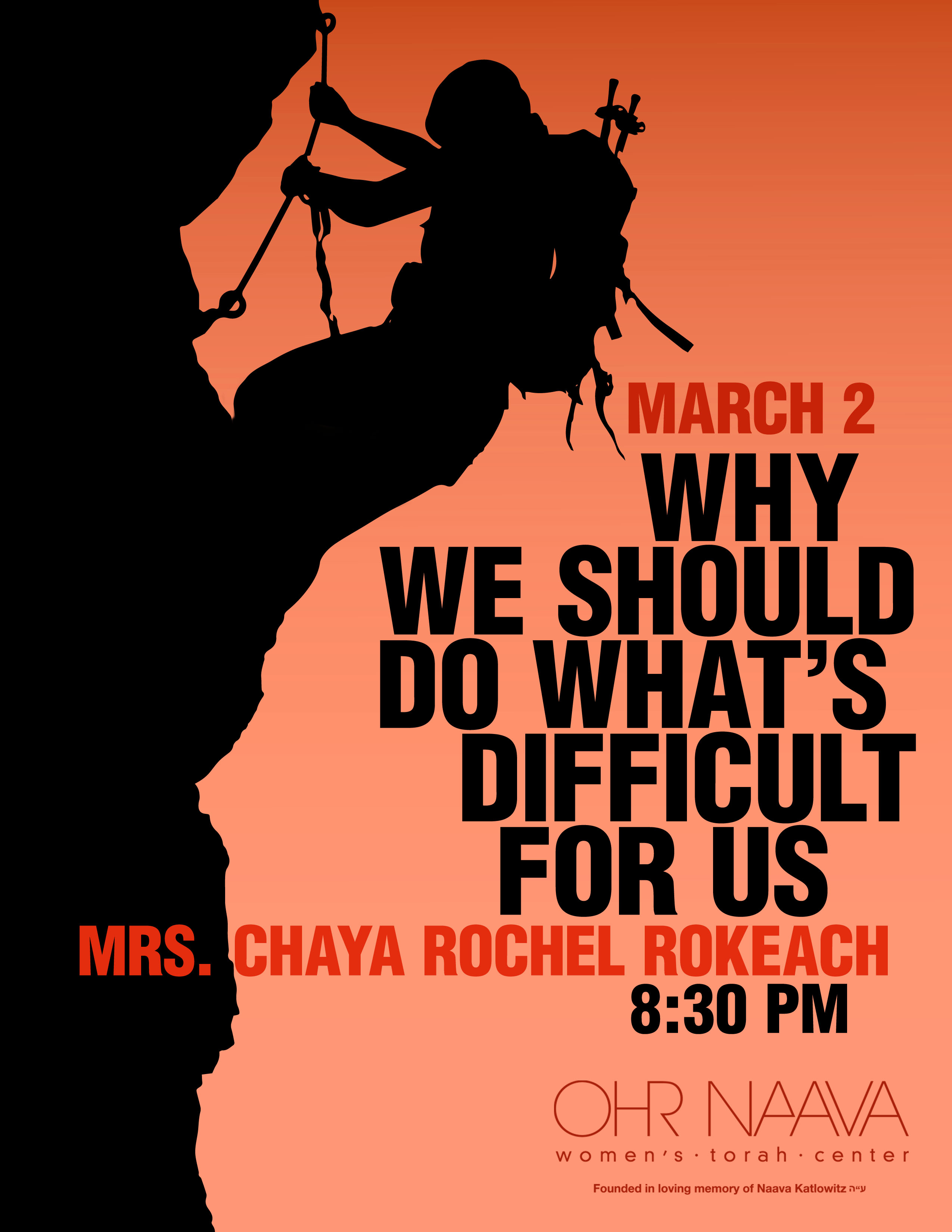 WHY SHOULD WE DO WHAT'S DIFFICULT FOR US